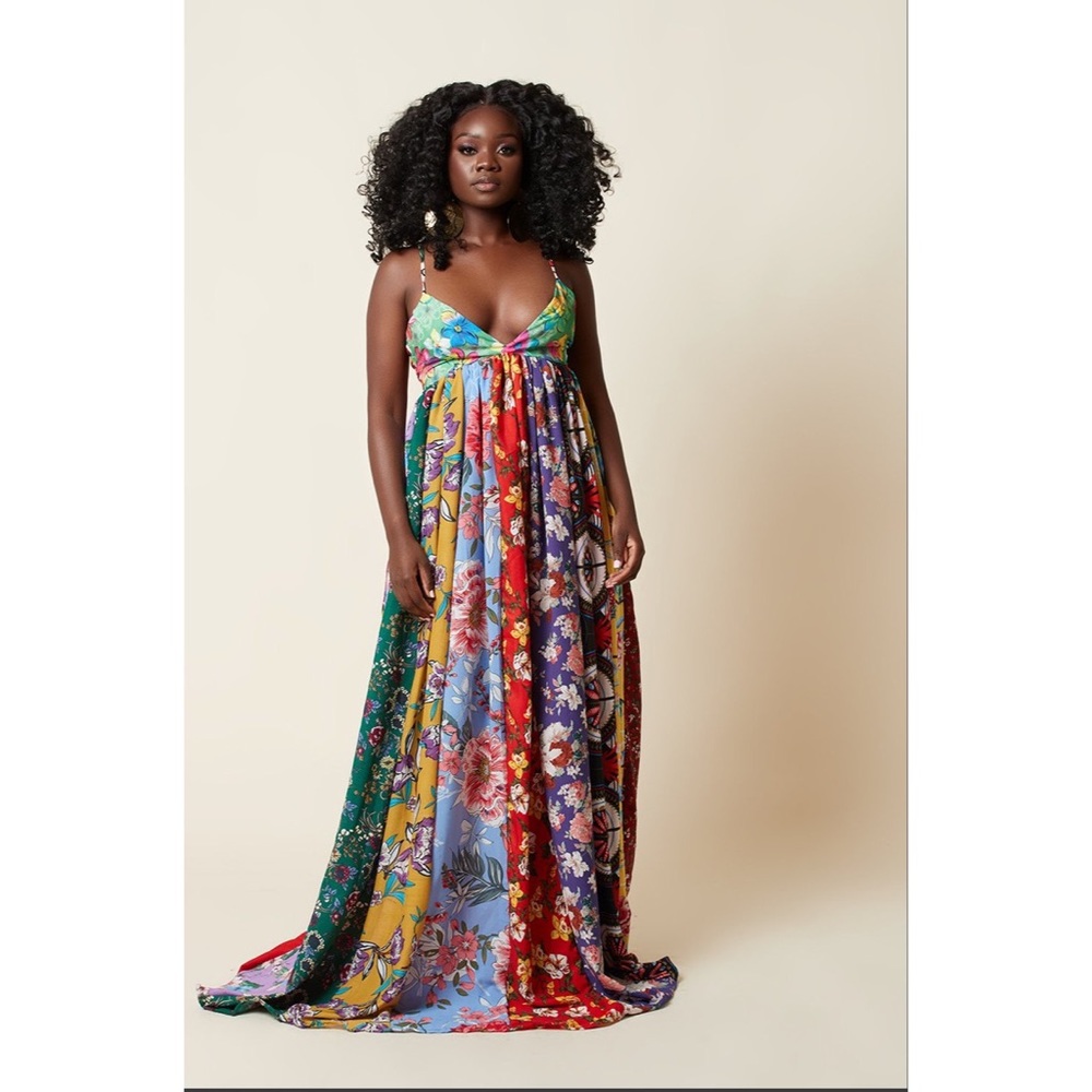 Grass fields Patchwork Haja dress